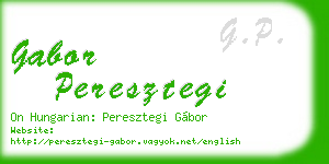 gabor peresztegi business card